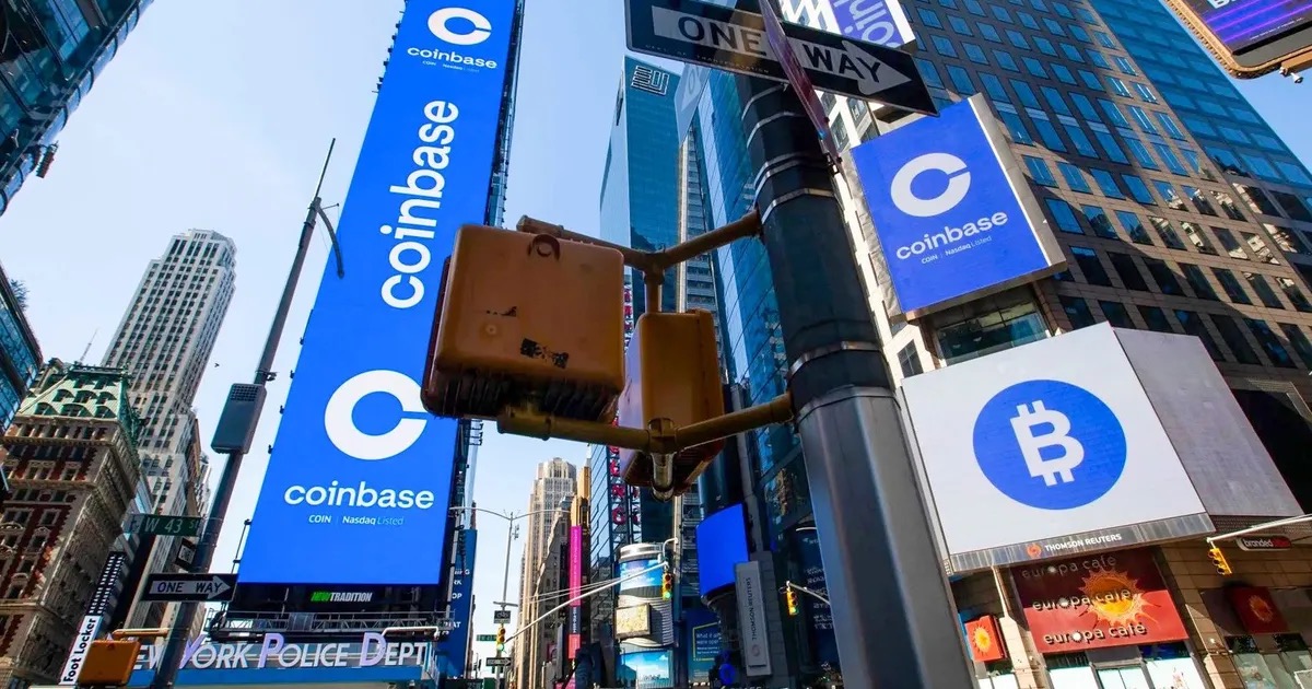 Coinbase signs on the streets of New York