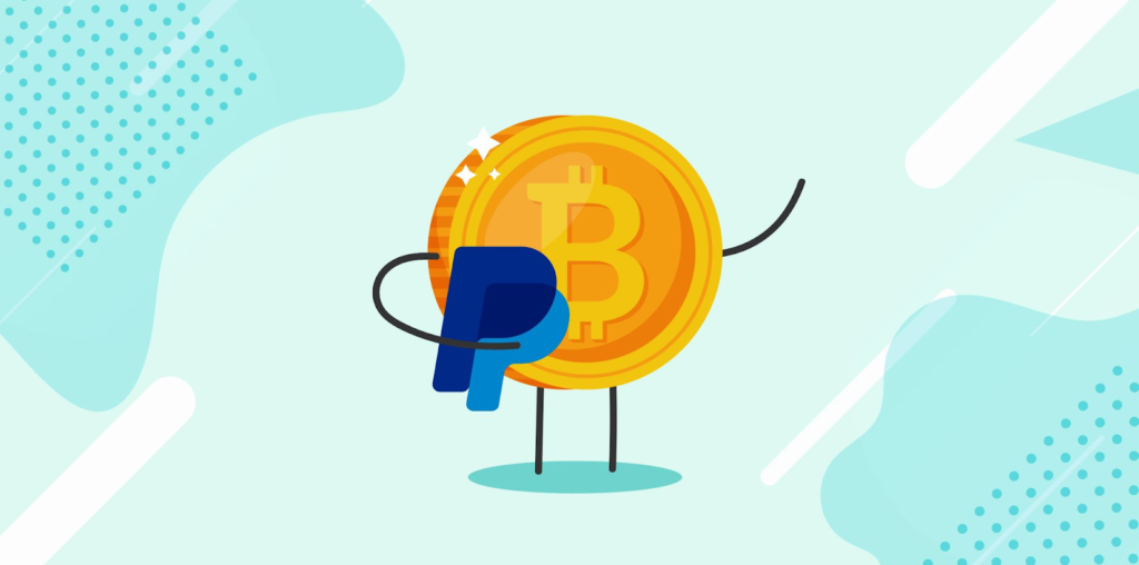 Bitcoin and cryptocurrency sign on a mint background